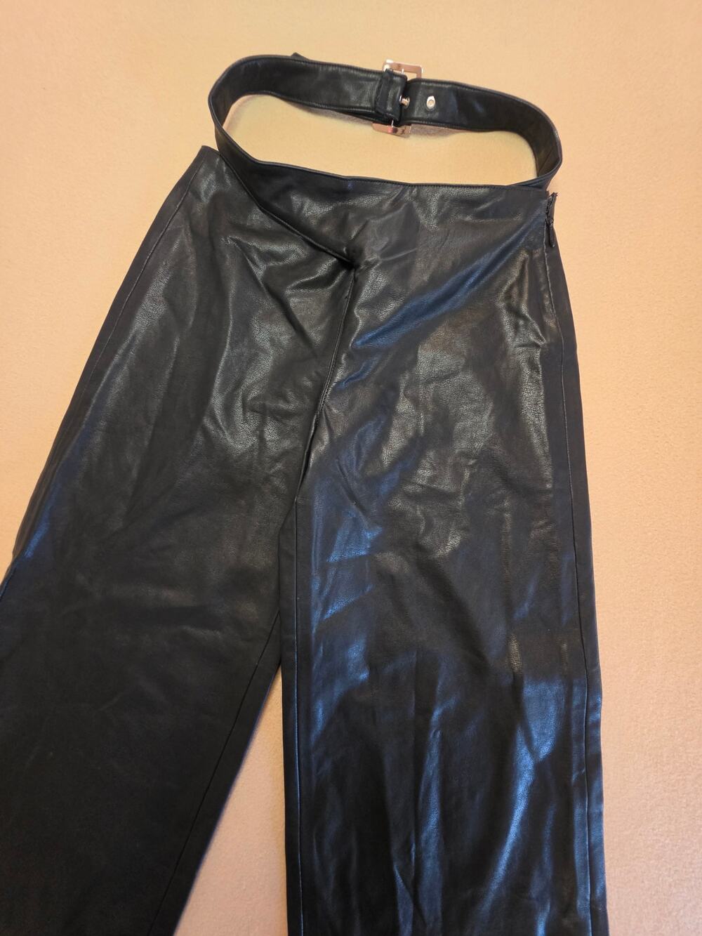 BY.DYLN Atlas Pants Black Faux Leather Sz XS NWT